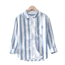 Camisa Listrada Copenhagen Casual com Bolsos e Botões